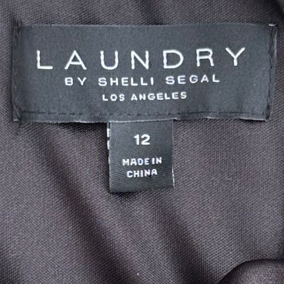 Laundry By Shelli Segal Black/Blue Ombre Sequin Cocktail Slip Dress 12 NWT Sexy - Picture 5 of 12